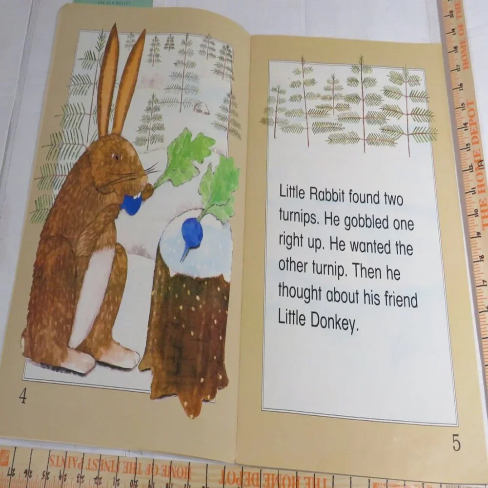 The Rabbit and the Turnip (almost 2 feet tall) with (4) student story books